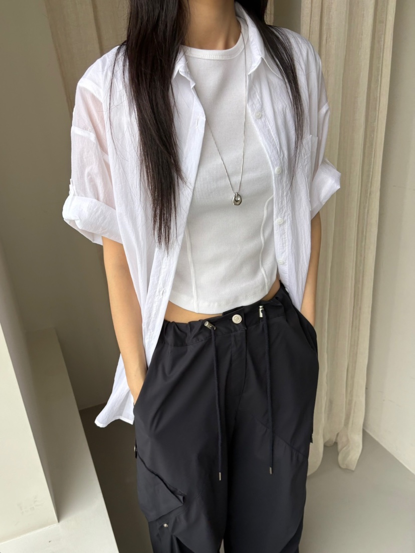 Verbena韓國直郵㊣女裝新品25春夏推薦時尚襯衫蕾絲衫奶油色Verbena襯衫/蕾絲衫