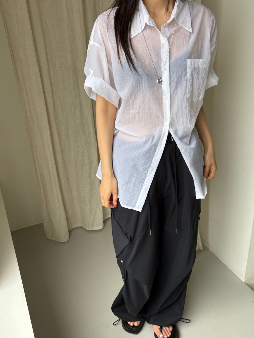 Verbena韓國直郵㊣女裝新品25春夏推薦時尚襯衫蕾絲衫奶油色Verbena襯衫/蕾絲衫