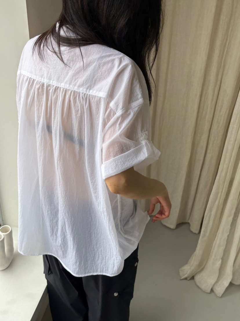 Verbena韓國直郵㊣女裝新品25春夏推薦時尚襯衫蕾絲衫奶油色Verbena襯衫/蕾絲衫