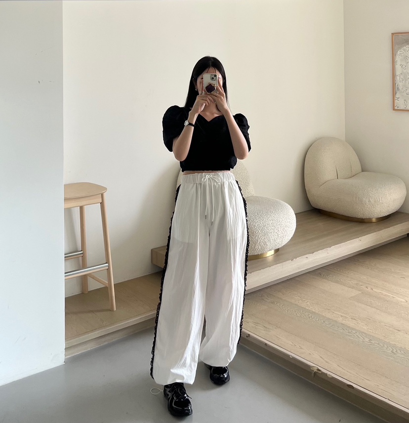 AMUSE SEOUL直郵韓國代購㊣女裝新品25春夏熱賣推薦休閑褲AMUSE SEOUL休閑褲