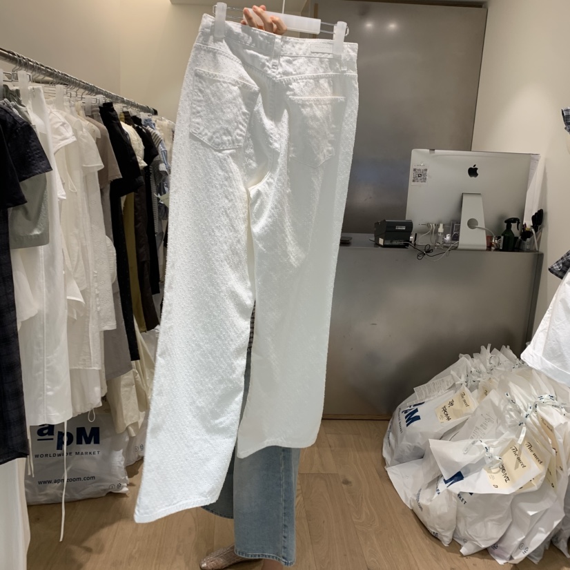 MEET ME韓國㊣直郵東大門代購女裝新品推薦時尚25春夏牛仔褲MEET ME牛仔褲