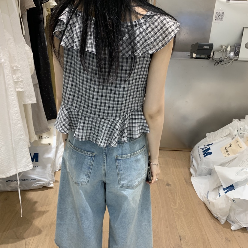 MEET ME韓國直郵㊣東大門實拍女裝新品推薦休閑襯衫蕾絲衫MEET ME襯衫/蕾絲衫