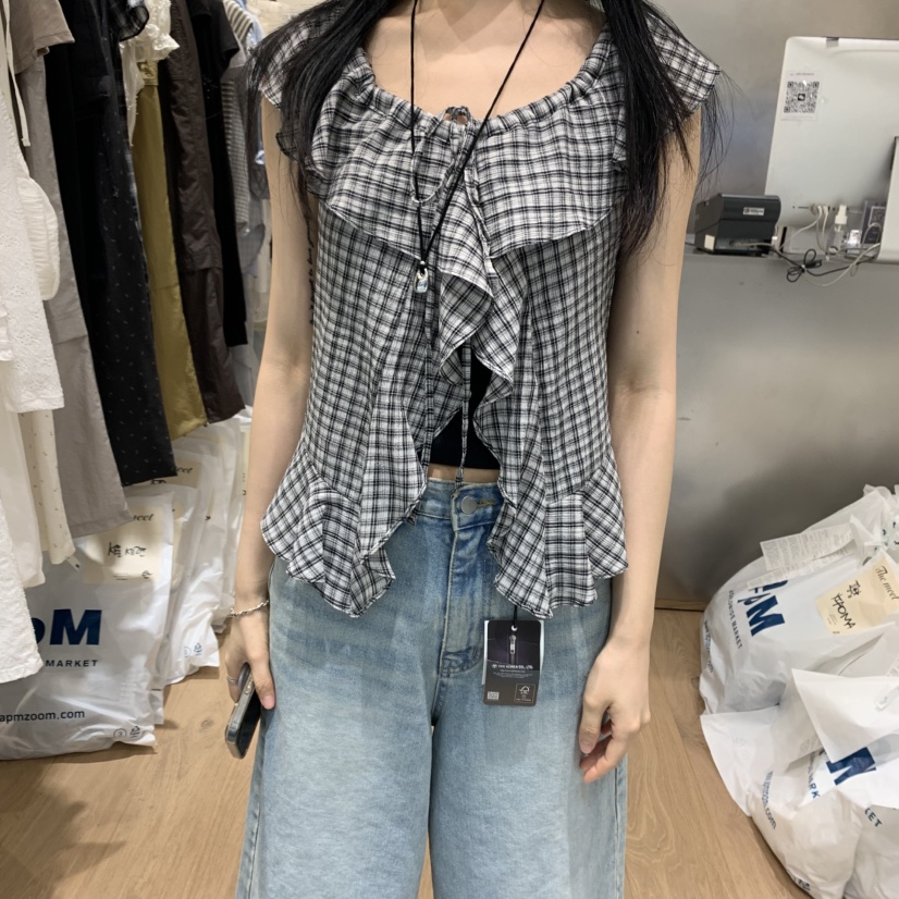 MEET ME韓國直郵㊣東大門實拍女裝新品推薦休閑襯衫蕾絲衫MEET ME襯衫/蕾絲衫