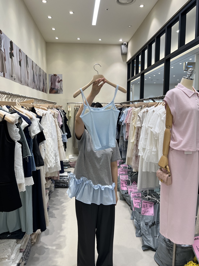 MARIE MARIE直郵韓國代購㊣女裝新品時尚25春夏吊帶背心蕾絲MARIE MARIE吊帶/背心