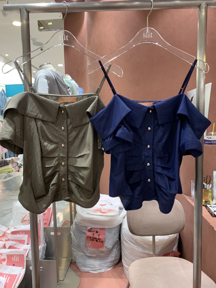 SLIT直郵韓國代購㊣女裝新品人氣休閑25春夏熱賣襯衫蕾絲衫SLIT襯衫/蕾絲衫