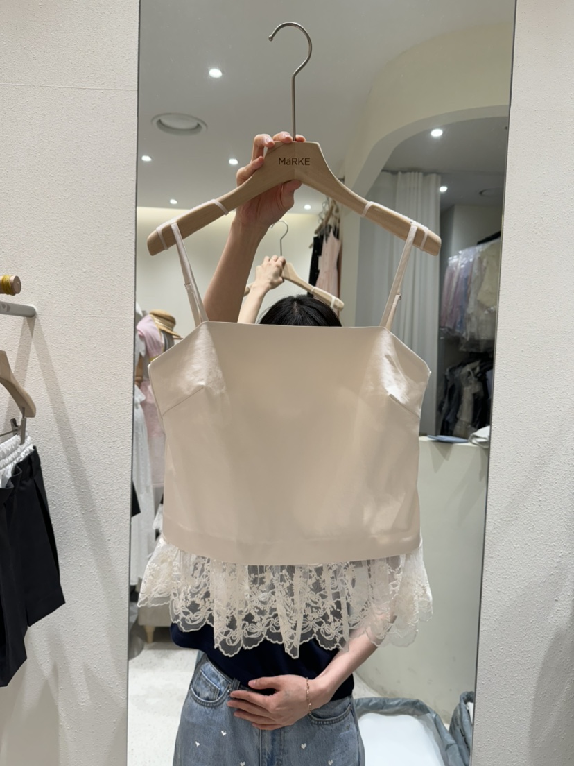 MARKE-P直郵韓國代購㊣女裝新品人氣休閑25春夏吊帶背心蕾絲MARKE-P吊帶/背心