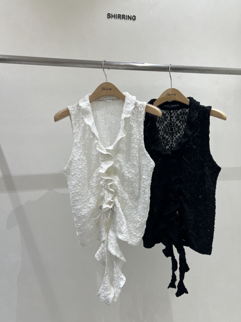 SHIRRING韓國直郵㊣女裝新款推薦25春夏熱賣休閑時尚吊帶背心SHIRRING吊帶/背心