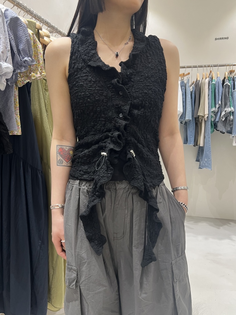 SHIRRING韓國直郵㊣女裝新款推薦25春夏熱賣休閑時尚吊帶背心SHIRRING吊帶/背心