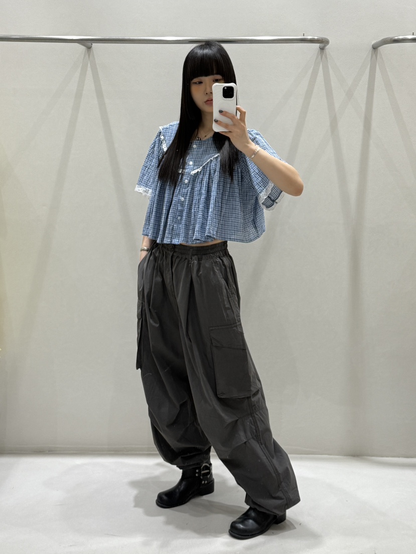 SHIRRING直郵韓國代購㊣女裝新品25春夏人氣休閑襯衫蕾絲衫SHIRRING襯衫/蕾絲衫