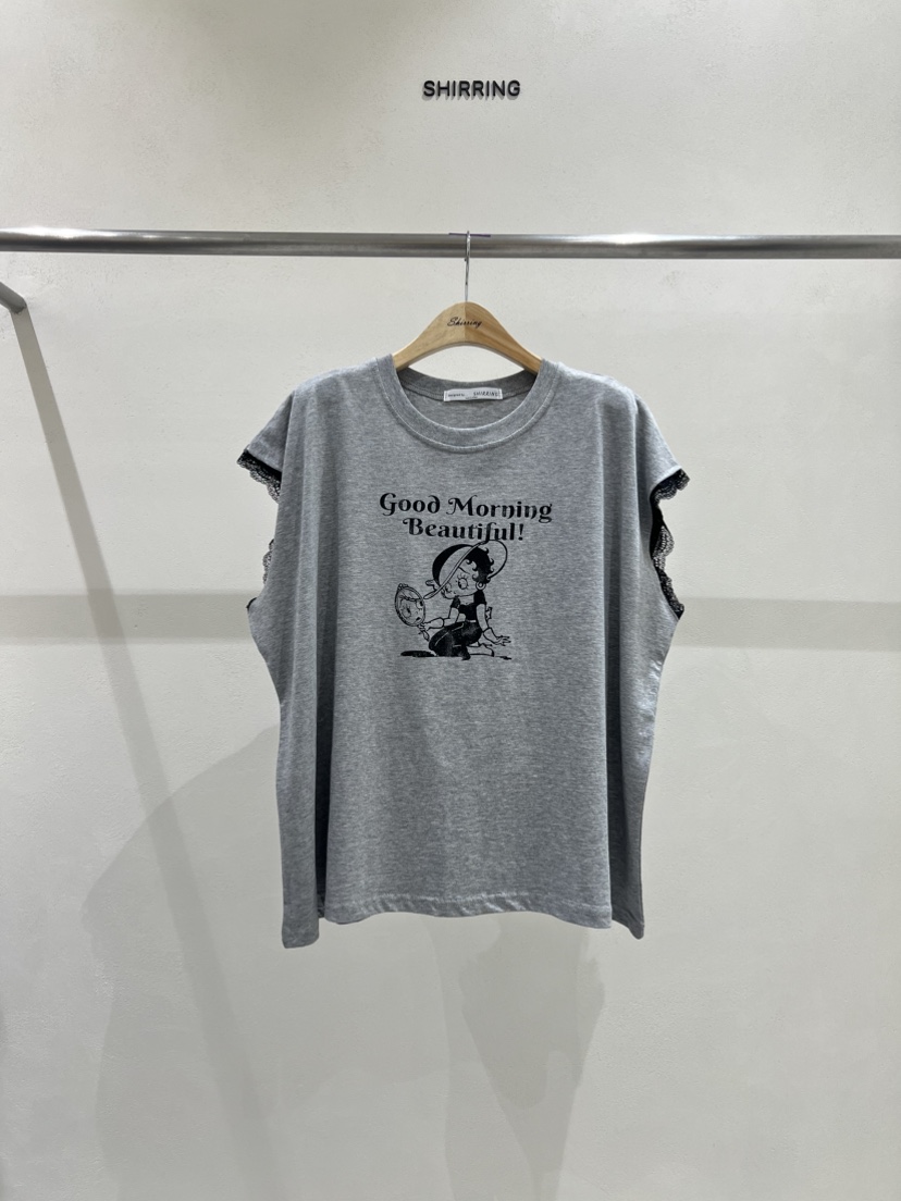 SHIRRING直郵韓國代購㊣女裝新品推薦25春夏人氣熱賣時尚T恤SHIRRINGT恤圖色2