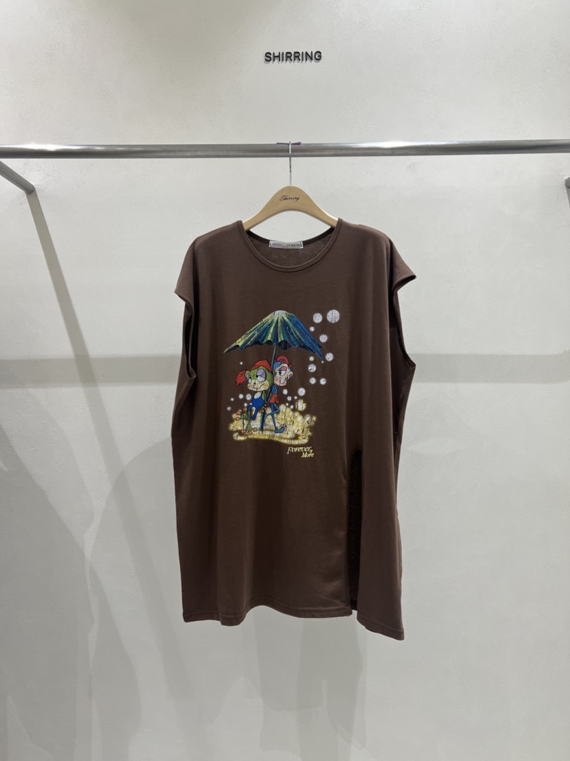 SHIRRING直郵韓國代購㊣女裝新款休閑人氣熱賣時尚推薦25春夏T恤SHIRRINGT恤圖色2