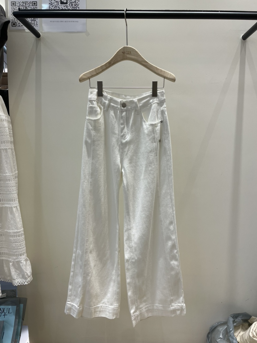 NEOUL直郵韓國代購㊣女裝新品休閑人氣25春夏時尚熱賣休閑褲NEOUL/ahin雙領標簽休閑褲