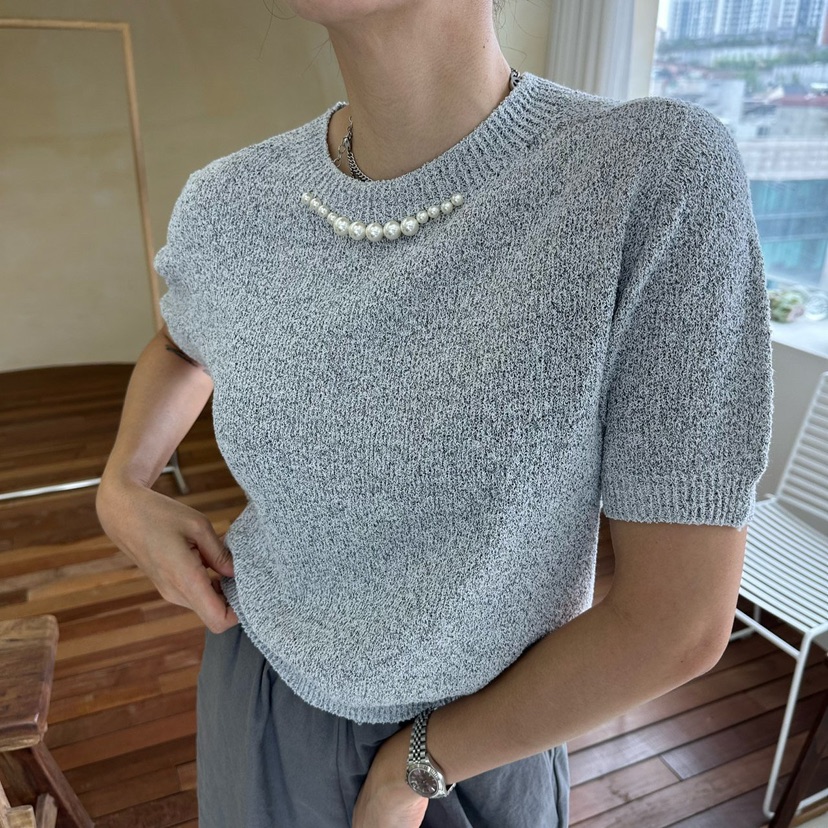 MABEL-Q韓國直郵㊣東大門實拍女裝新款時尚熱賣25春夏針織衫SOUIT by mabel-Q針織衫