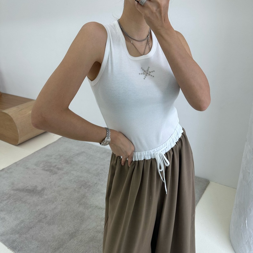 SOUIT直郵韓國代購㊣女裝新款25春夏時尚熱賣人氣休閑吊帶背心SOUIT by mabel-L吊帶/背心圖色2