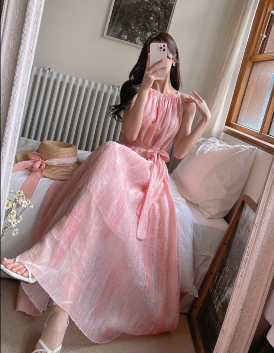 Blackburn直郵韓國代購㊣女裝新品休閑人氣25春夏連衣裙含腰帶Blackburn連衣裙圖色2