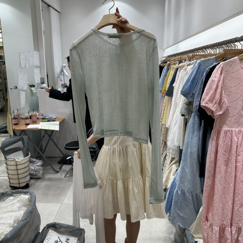 XPARTY韓國直郵㊣東大門實拍女裝新款休閑人氣25春夏針織衫開衫XPARTY針織衫