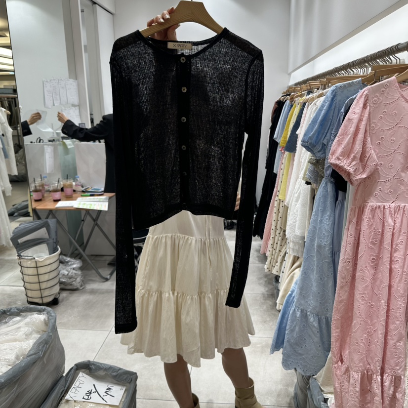 XPARTY韓國直郵㊣東大門實拍女裝新款休閑人氣25春夏針織衫開衫XPARTY針織衫圖色3