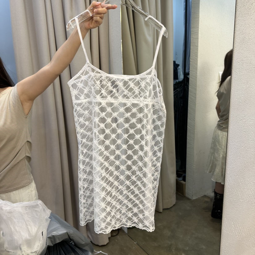 PLOVER東大門直郵女士新品25春夏職業熱賣休閑推薦連衣裙透明PLO_VER連衣裙