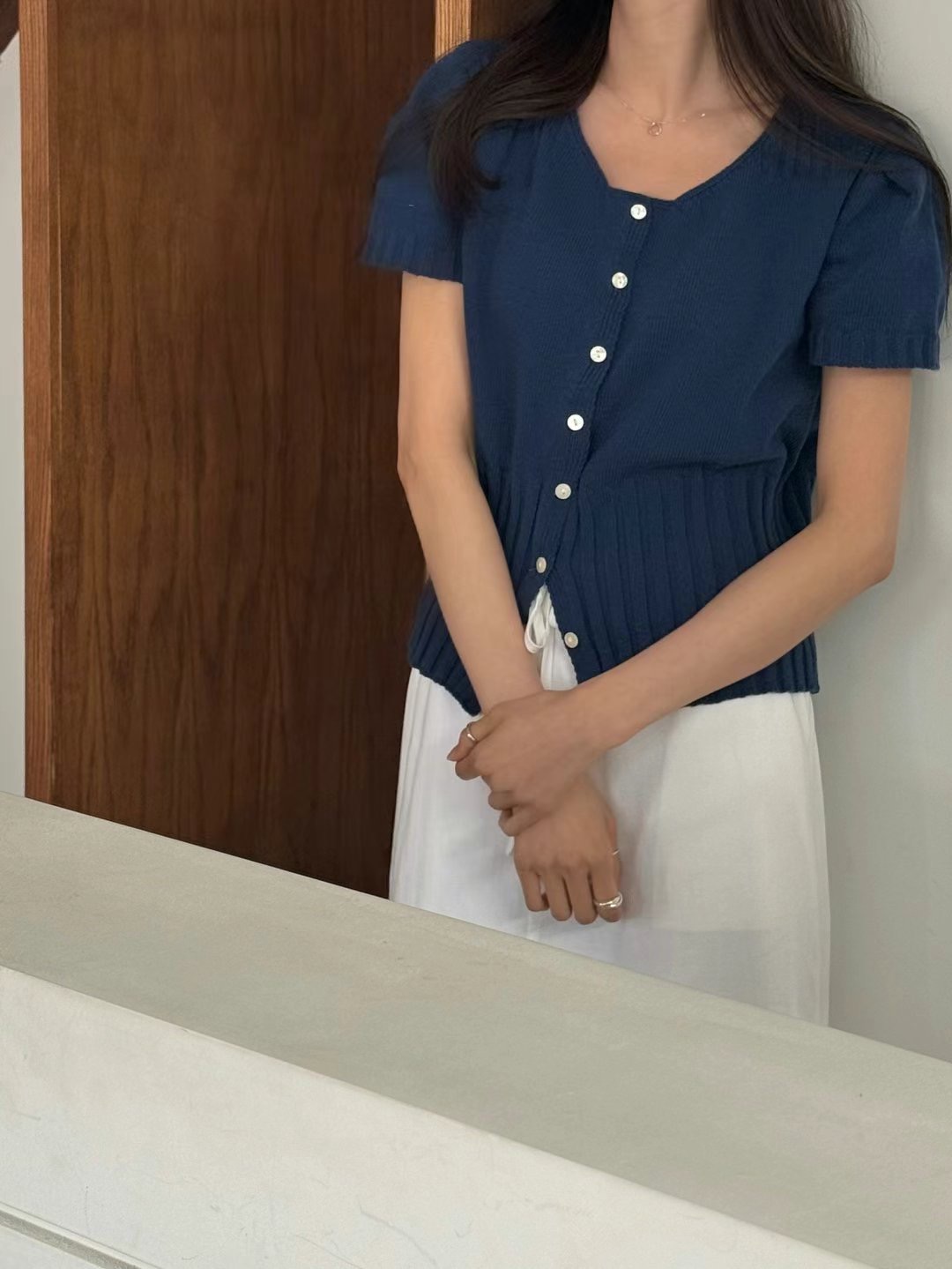 SOMETHINGELSE東大門直郵女士新品時尚熱賣職業推薦針織衫開衫SOMETHINGELSE針織衫
