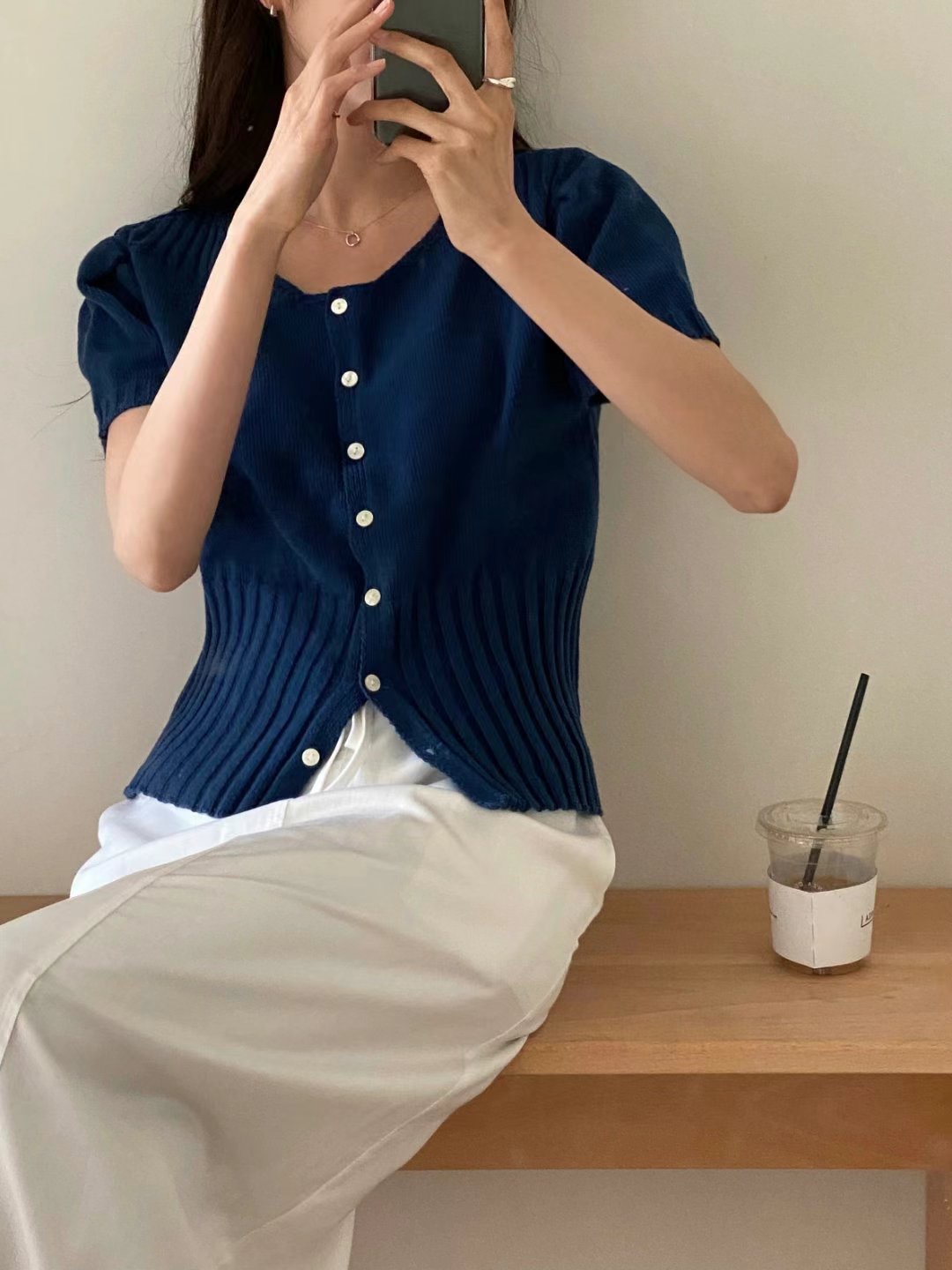 SOMETHINGELSE東大門直郵女士新品時尚熱賣職業推薦針織衫開衫SOMETHINGELSE針織衫圖色2