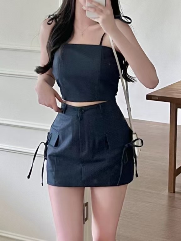 PARTY韓國直郵女士新款職業真品人氣推薦熱賣吊帶背心蝴蝶結PARTY吊帶/背心