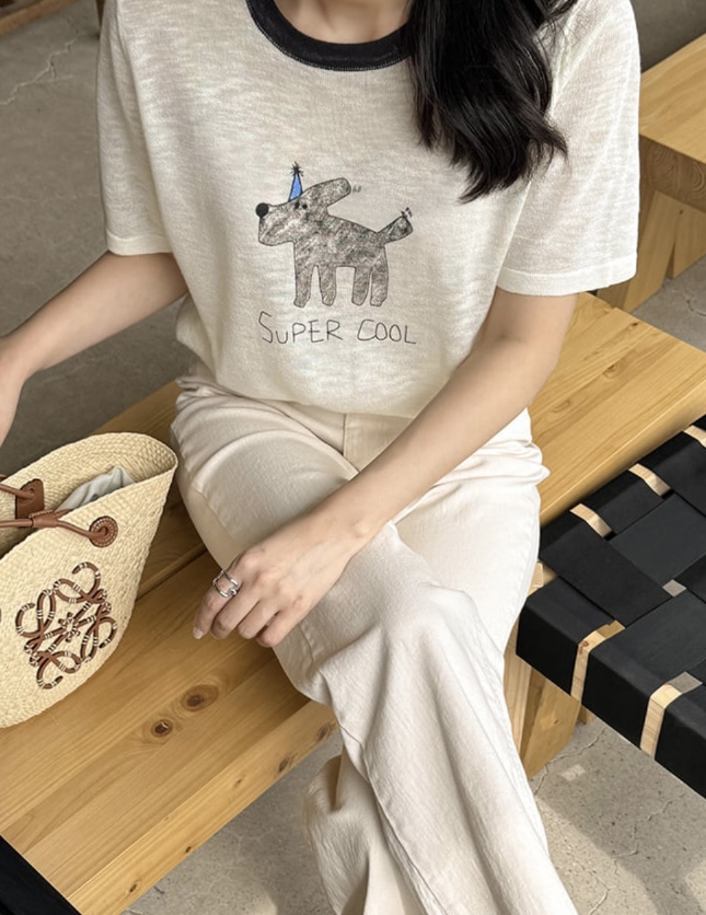 I BLLE韓國直郵女士新品推薦25春夏人氣職業休閑時尚熱賣T恤I BLLET恤