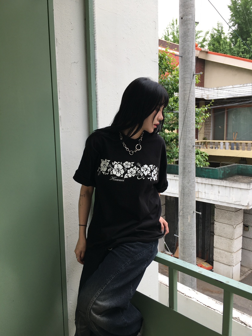 SEEOT東大門直郵女士新品時尚熱賣休閑人氣職業T恤男女同款GGDT恤圖色2