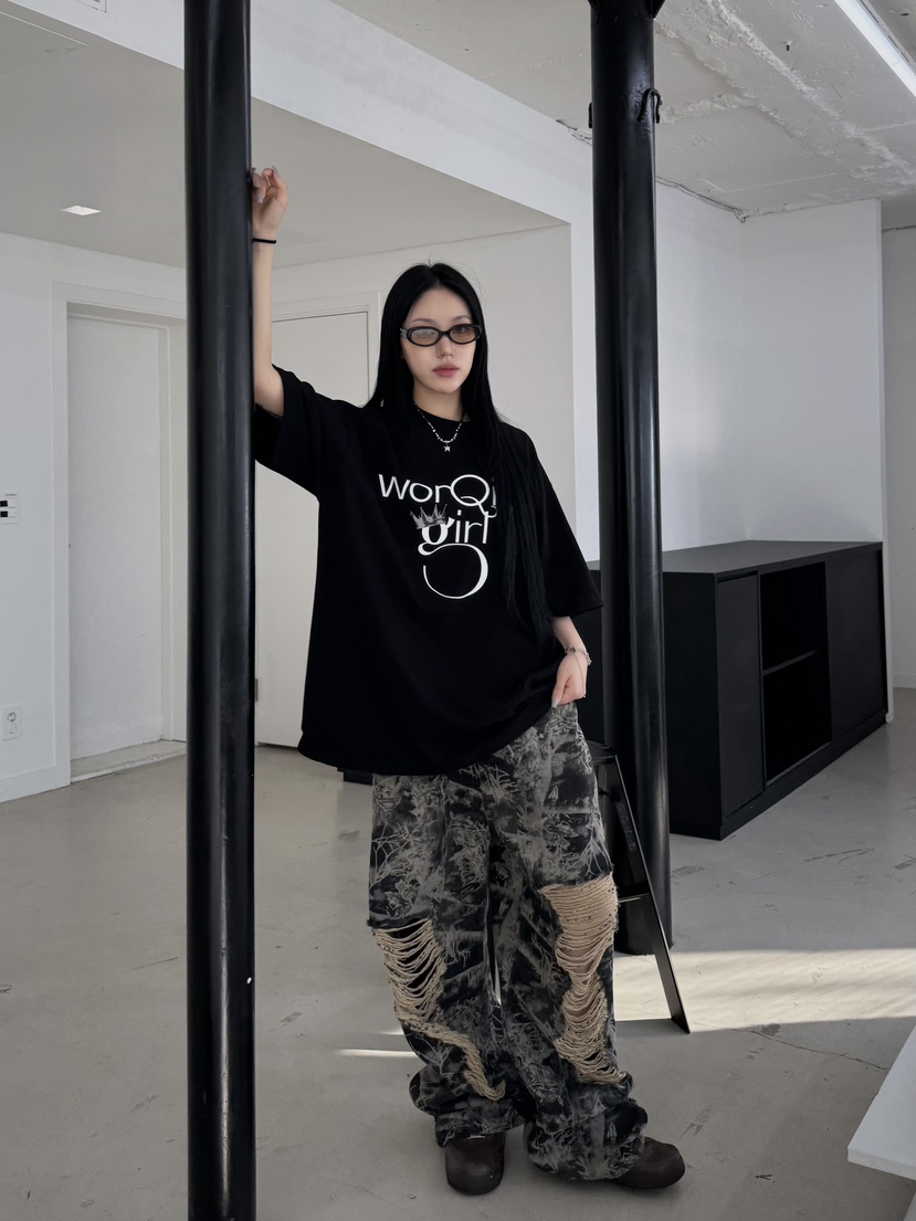 SEEOT韓國代購女士新款推薦時尚人氣熱賣職業休閑T恤男女同款GGDT恤