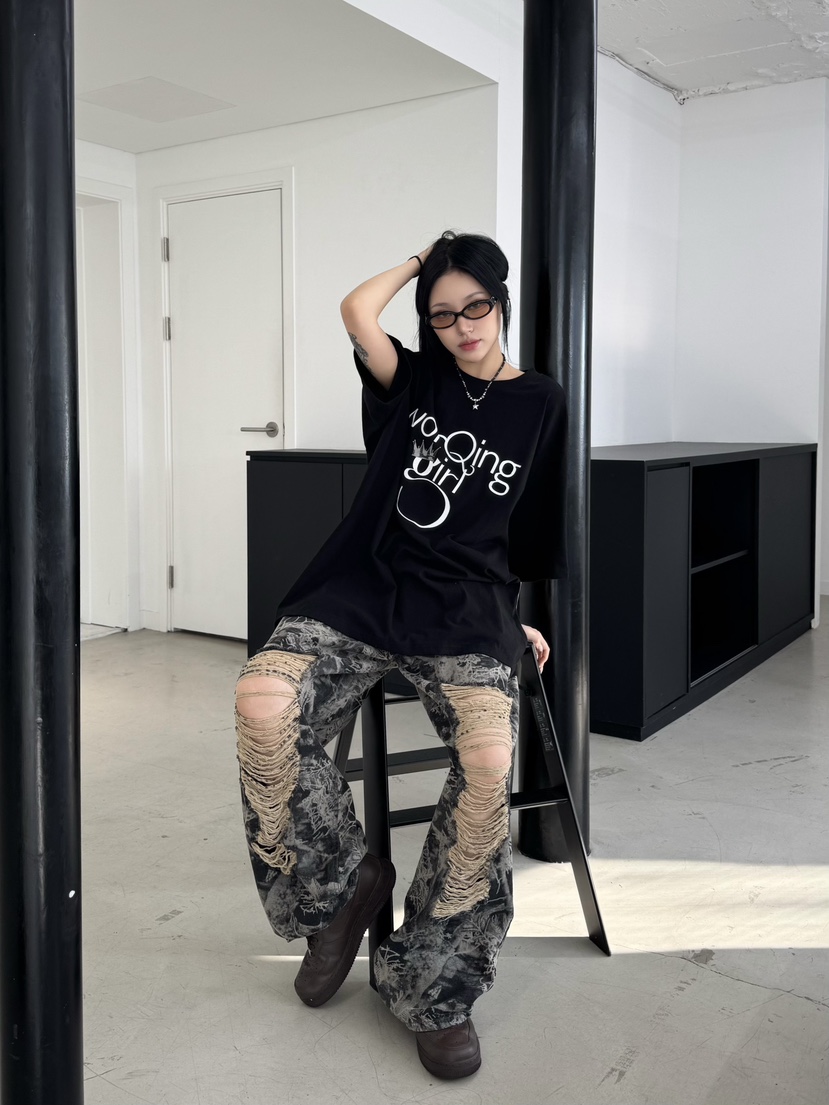SEEOT韓國代購女士新款推薦時尚人氣熱賣職業休閑T恤男女同款GGDT恤