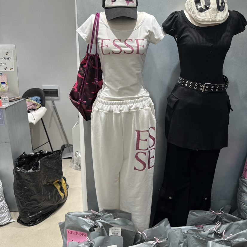 RIBBON韓國直郵女士新款真品熱賣休閑推薦人氣職業25春夏休閑褲RIBBON休閑褲