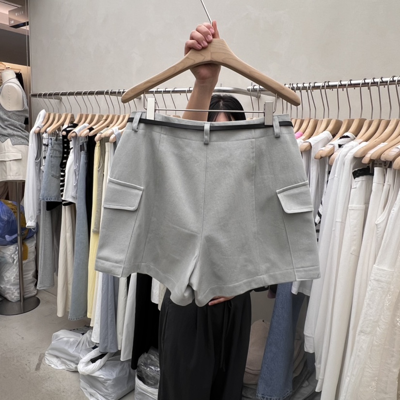 MURR韓國直郵女裝新品25春夏推薦休閑時尚真品短褲含腰帶口袋MURR短褲