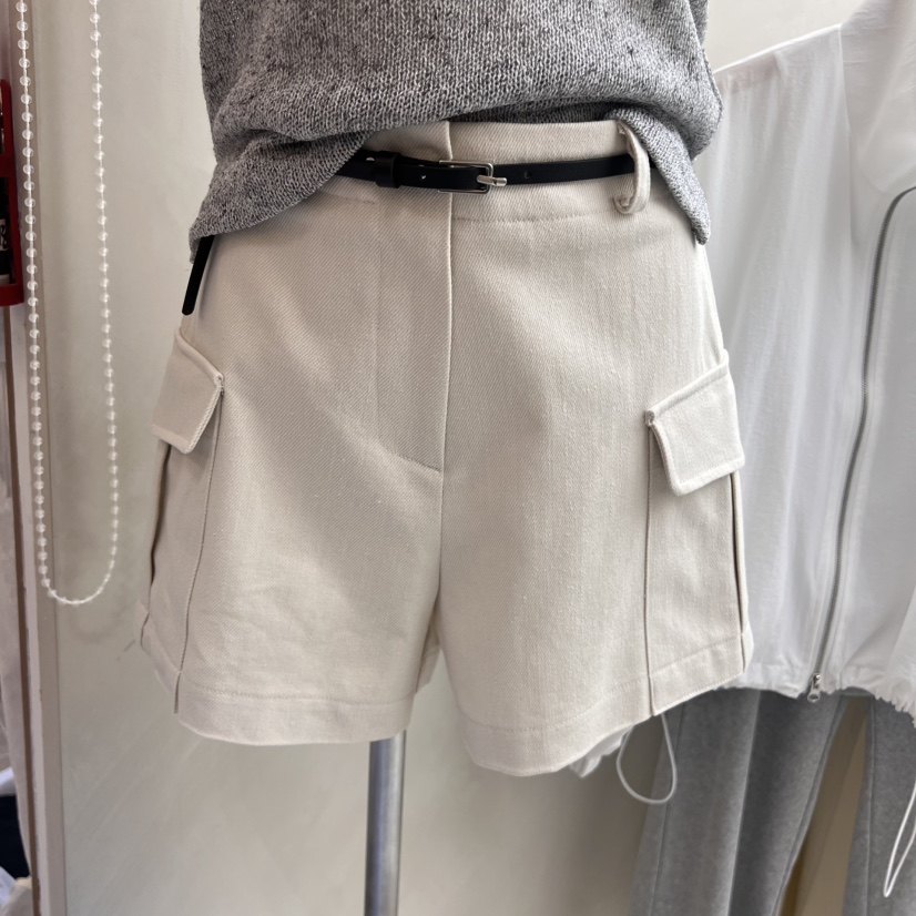 MURR韓國直郵女裝新品25春夏推薦休閑時尚真品短褲含腰帶口袋MURR短褲