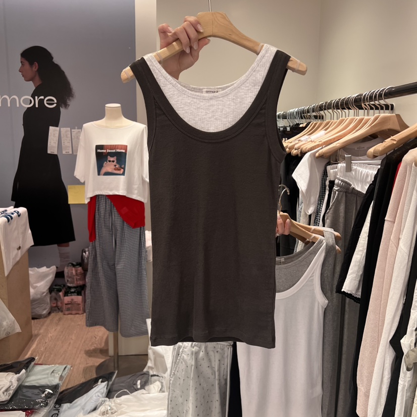 ORMORE東大門代購女士新品推薦25春夏休閑吊帶背心不含內搭ORMORE吊帶/背心