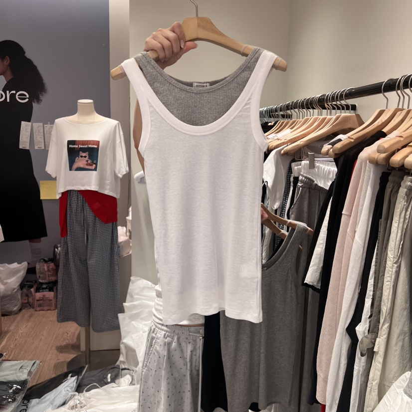 ORMORE東大門代購女士新品推薦25春夏休閑吊帶背心不含內搭ORMORE吊帶/背心圖色2