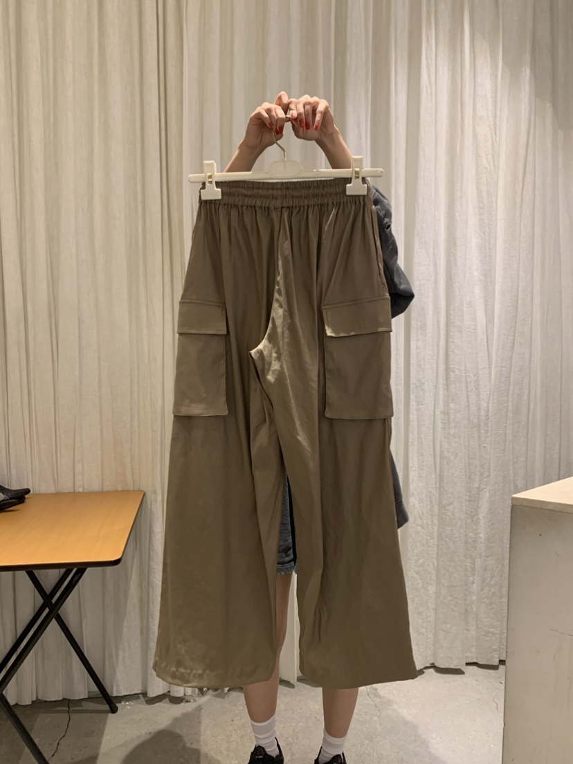 PAPERMOON韓國直郵女裝新款職業人氣休閑時尚休閑褲工裝褲亞麻paper moon休閑褲