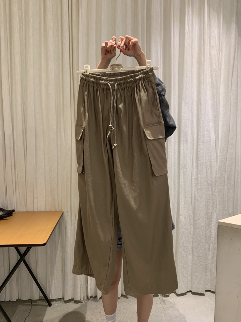 PAPERMOON韓國直郵女裝新款職業人氣休閑時尚休閑褲工裝褲亞麻paper moon休閑褲圖色2