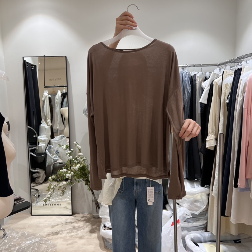 LOVE SOME韓國代購女裝新品人氣真品職業熱賣時尚推薦長袖T恤LOVE SOME長袖T恤圖色3