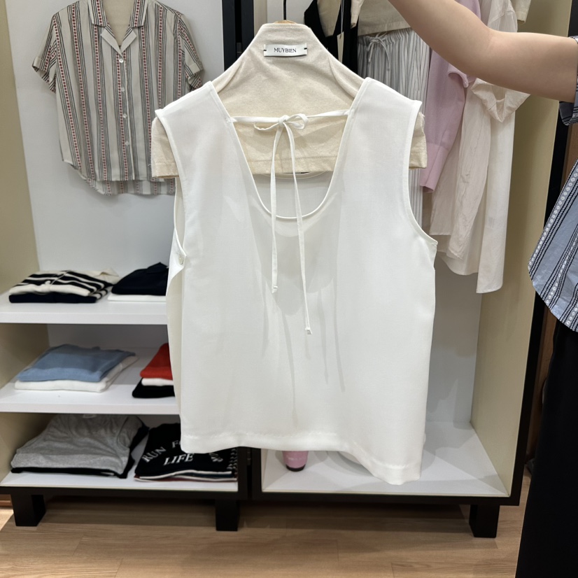 MUYBIEN韓國代購女裝新款人氣休閑25春夏推薦時尚職業吊帶背心MUYBIEN吊帶/背心