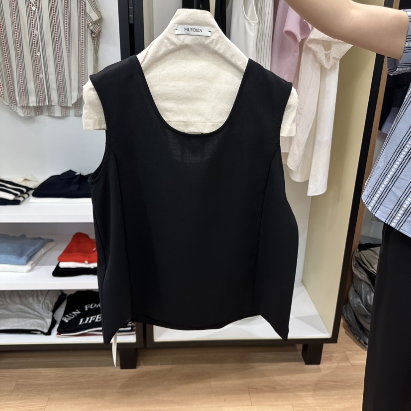 MUYBIEN韓國代購女裝新款人氣休閑25春夏推薦時尚職業吊帶背心MUYBIEN吊帶/背心圖色2