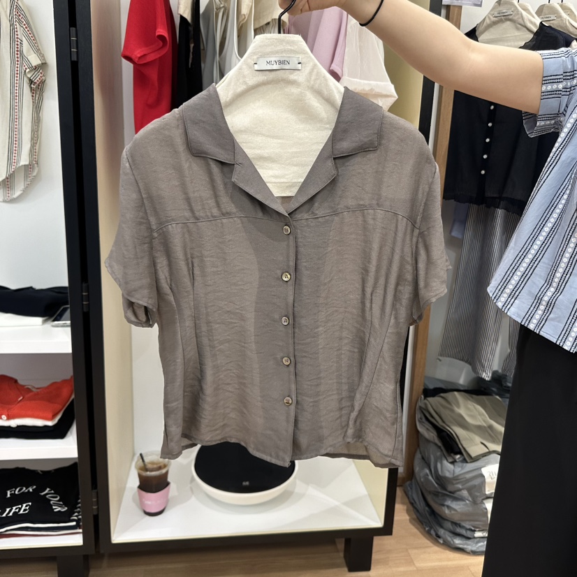 MUYBIEN東大門代購女士新款真品時尚熱賣推薦人氣襯衫蕾絲衫MUYBIEN襯衫/蕾絲衫圖色3