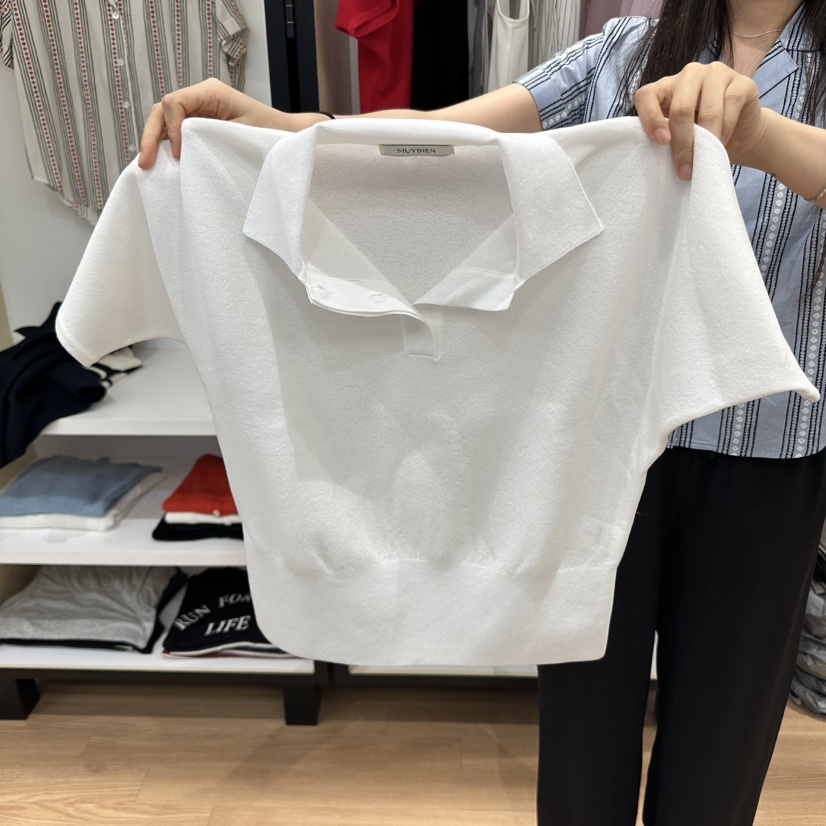 MUYBIEN韓國直郵女裝新款職業人氣真品25春夏時尚休閑針織衫MUYBIEN針織衫圖色3
