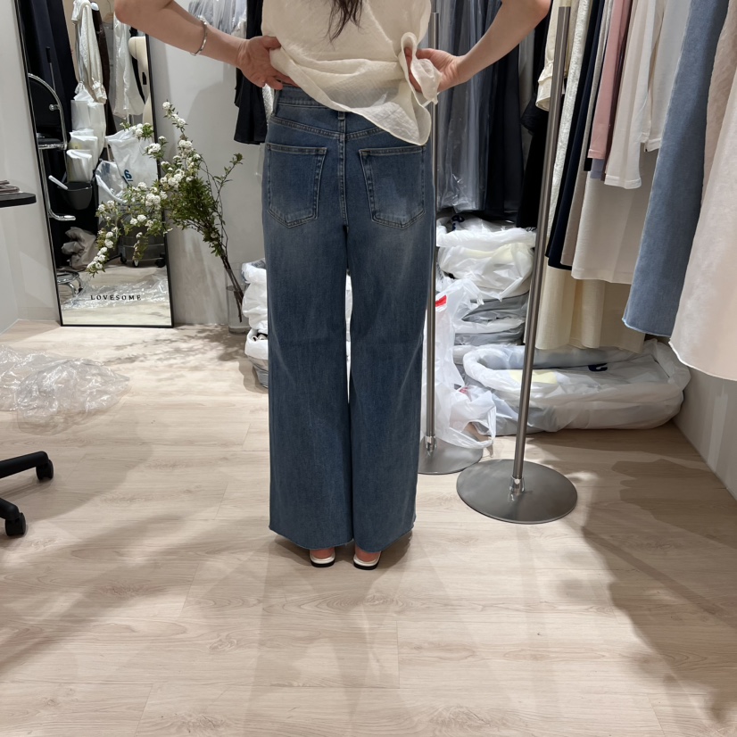LOVE SOME韓國代購女士新品真品職業25春夏人氣牛仔褲口袋LOVE SOME牛仔褲