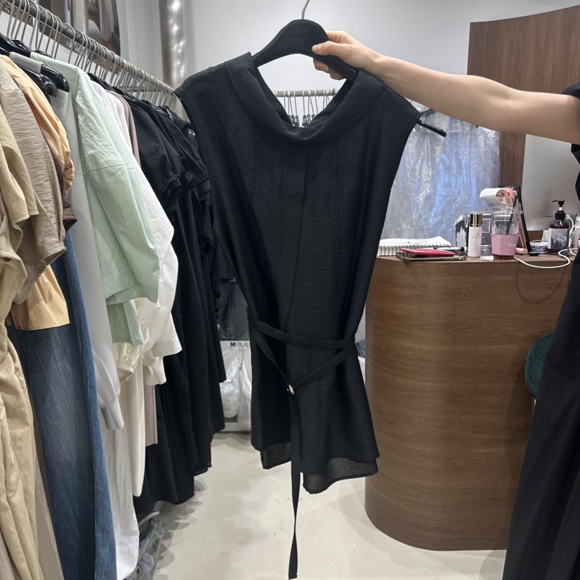 ANDYOUEDITION韓國直郵女士新品休閑熱賣真品襯衫蕾絲衫含腰繩ANDYOUEDITION襯衫/蕾絲衫圖色4