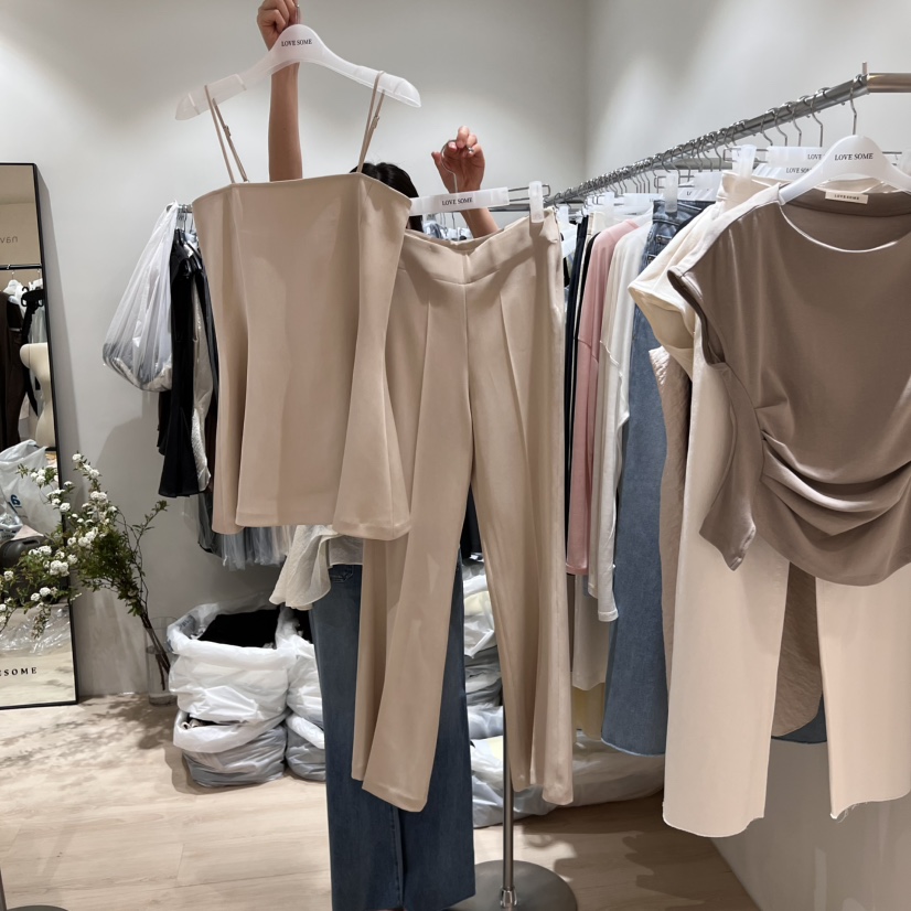 LOVE SOME東大門實拍女士新品真品休閑熱賣25春夏吊帶背心LOVE SOME吊帶/背心