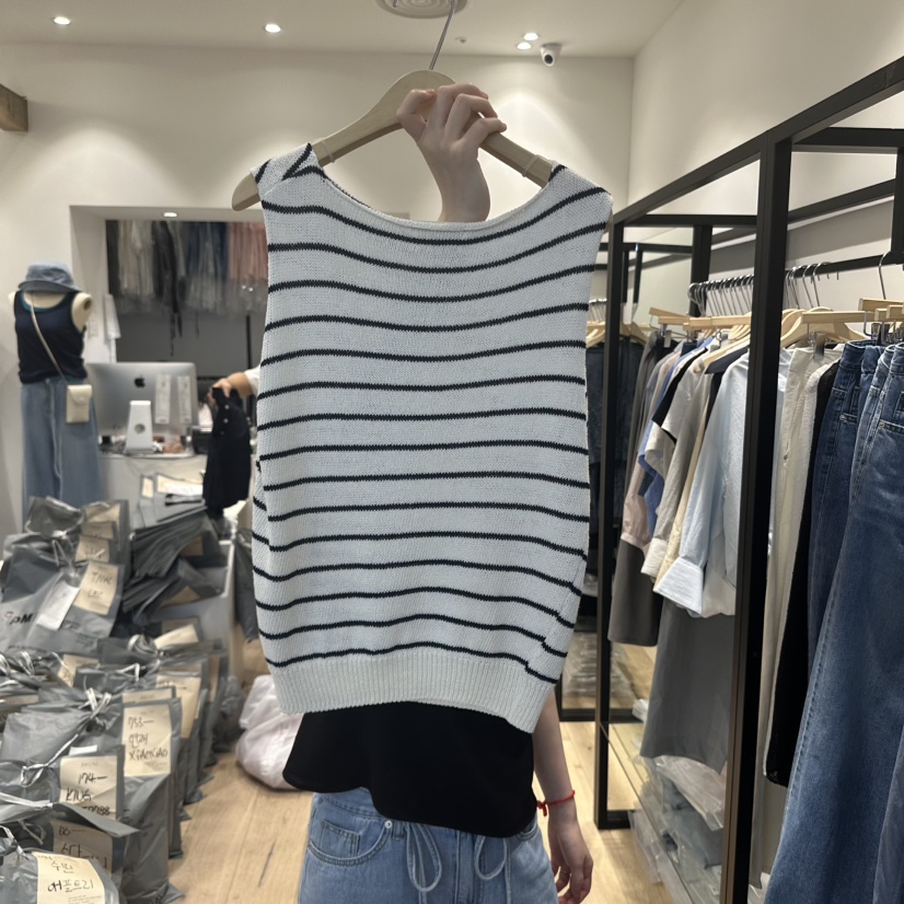 BRUNI/RICOTTA韓國代購女士新品25春夏人氣職業真品吊帶背心BRUNI/RICOTTA吊帶/背心