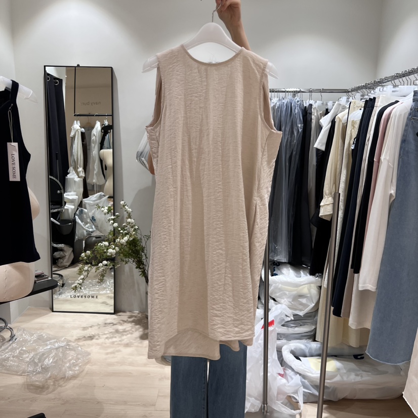 LOVE SOME東大門實拍女士新品真品時尚休閑25春夏連衣裙亞麻LOVE SOME連衣裙