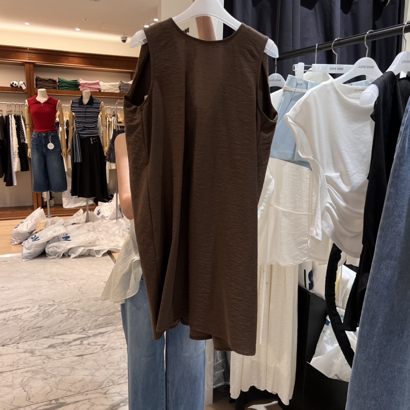 LOVE SOME東大門實拍女士新品真品時尚休閑25春夏連衣裙亞麻LOVE SOME連衣裙