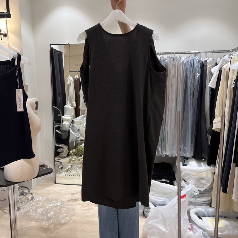 LOVE SOME東大門實拍女士新品真品時尚休閑25春夏連衣裙亞麻LOVE SOME連衣裙
