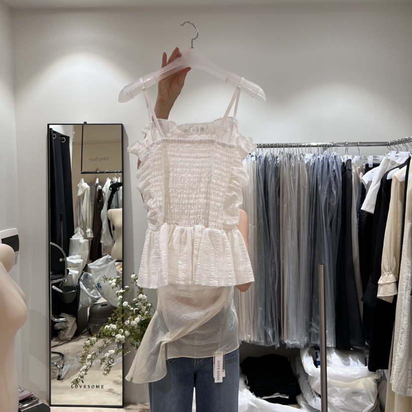 LOVE SOME東大門實拍女裝新品推薦真品休閑職業熱賣吊帶背心LOVE SOME吊帶/背心
