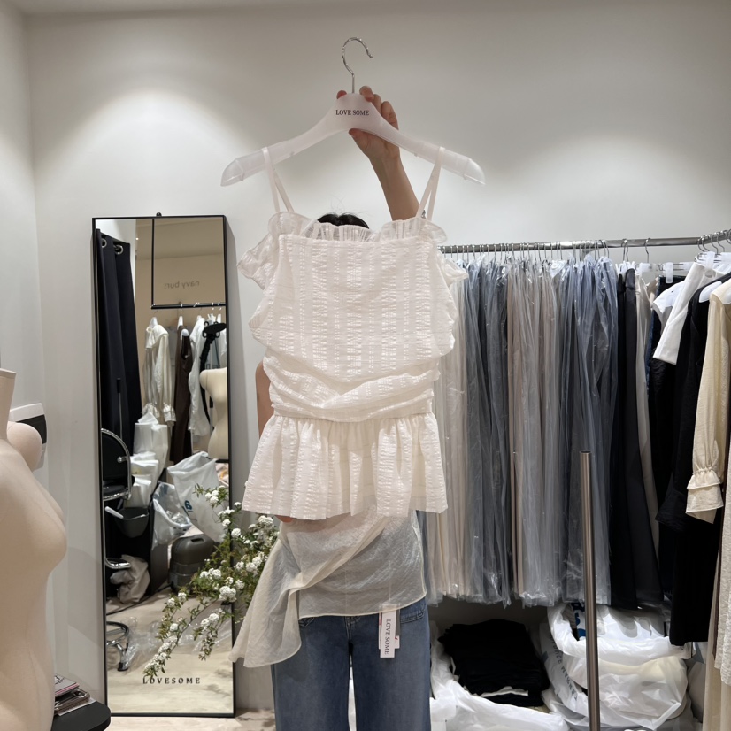 LOVE SOME東大門實拍女裝新品推薦真品休閑職業熱賣吊帶背心LOVE SOME吊帶/背心圖色1